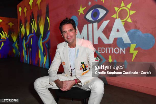 Singer Mika attends the "Lotus By Mika" : Launch Party as part of Paris Fashion Week - Womenswear Spring Summer 2021 on October 01, 2020 in Paris,...