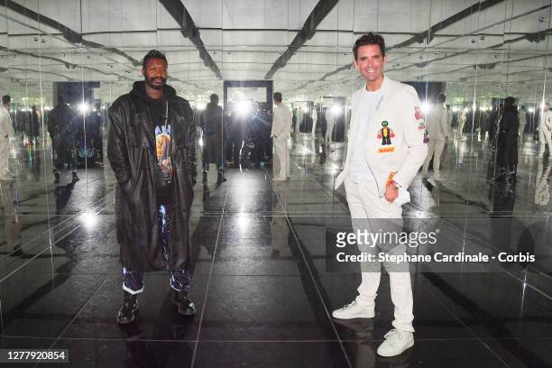 Djibril Cissé and singer Mika attend the "Lotus By Mika" : Launch Party as part of Paris Fashion Week - Womenswear Spring Summer 2021 on October 01,...