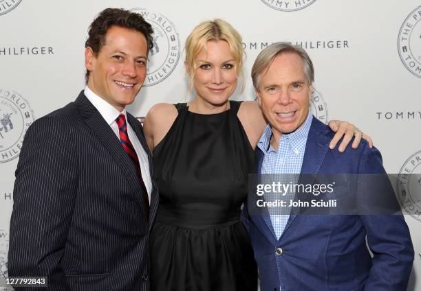 Ioan Gruffudd, Alice Evans and Tommy Hilfiger arrive for Tommy Hilfiger and Lisa Birnbach Celebration of Prep World on June 9, 2011 in Los Angeles,...