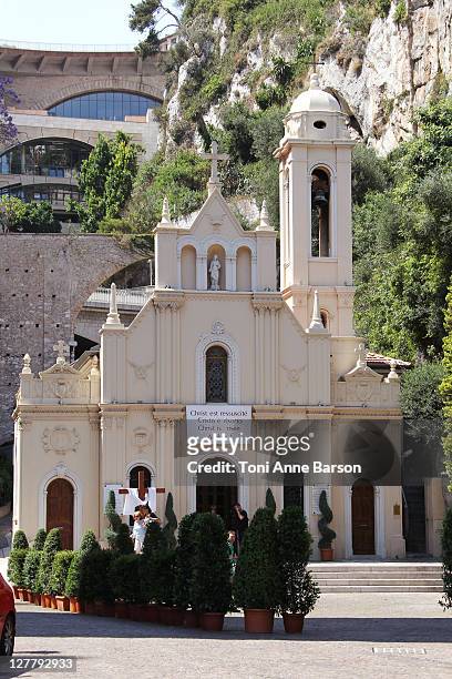 Sainte Devote church prior to the upcoming Monaco royal wedding on June 10, 2011 in Monaco, Monaco.