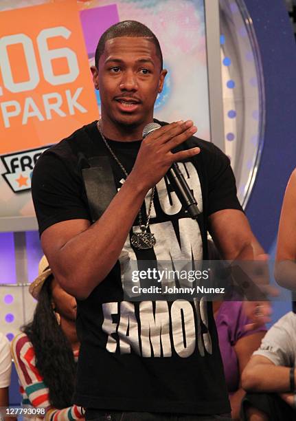 Nick Cannon visits BET's "106 & Park" at BET Studios on June 3, 2011 in New York City.