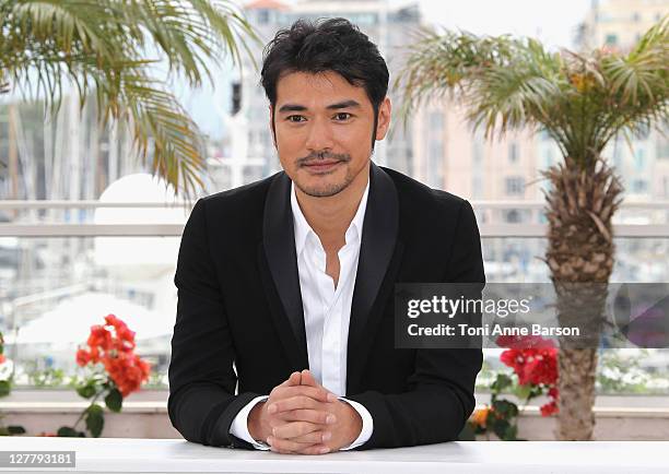 Actor Takeshi Kaneshiro attends the "Wu Xia" Photocall during the 64th Annual Cannes Film Festival at Palais des Festivals on May 14, 2011 in Cannes,...