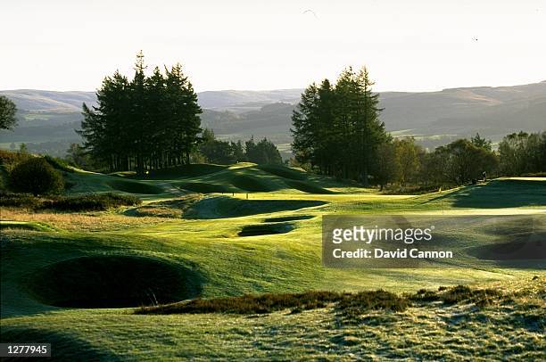 General view of the 13th hole par 4 woth the 14th par 4 behind on the Kings Course at The Gleneagles Hotel in Gleneagles, Scotland. \ Mandatory...