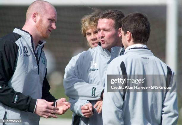 John Hartson, David Fernandez, Paul Lambert and Jackie McNamara air their thoughts at training.