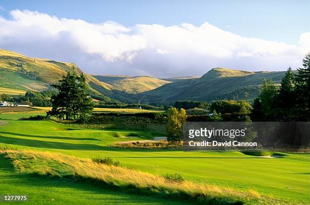 General view of the 1st hole par 4 on the Kings Course at The Gleneagles Hotel in Gleneagles, Scotland. \ Mandatory Credit: David Cannon /Allsport