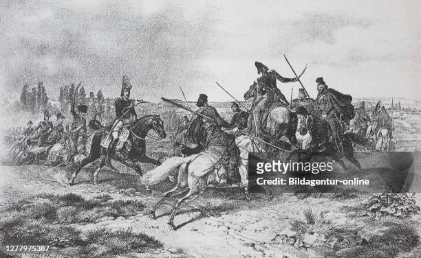 Fight with Cossacks, Crimean War.