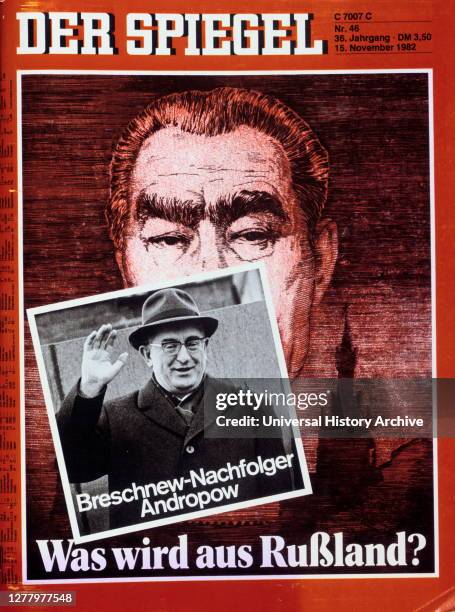 Der Spiegel front cover, 1982. Yuri Andropov replaces Leonid Brezhnev as soviet leader..