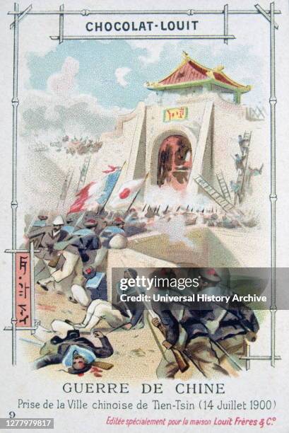 Capture of the Chinese city of Tientsin , Boxer Rebellion, 14 July 1900. The Boxer Uprising or Boxer Rebellion was a Chinese rebellion from November...