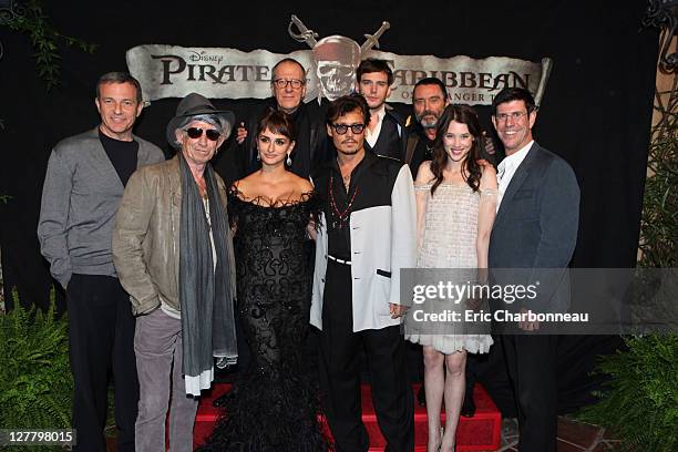 President and CEO, The Walt Disney Company - Bob Iger, Keith Richards, Penelope Cruz, Geoffrey Rush, Johnny Depp, Sam Claflin, Ian McShane, Astrid...