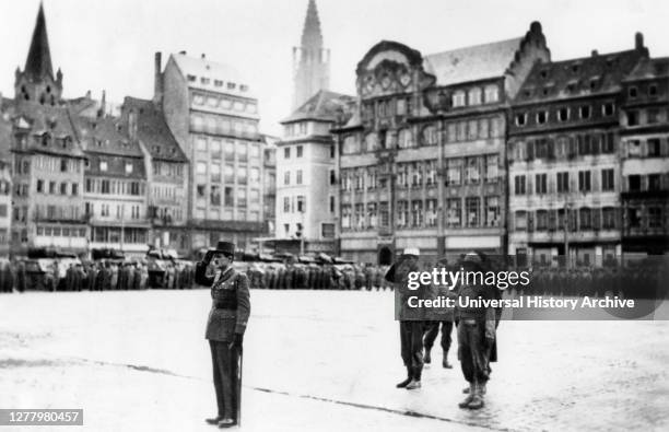 The liberation of Strasbourg, France, November 1944. The French 2nd Armoured Division liberated Strasbourg on 24 November. The unit's commander,...