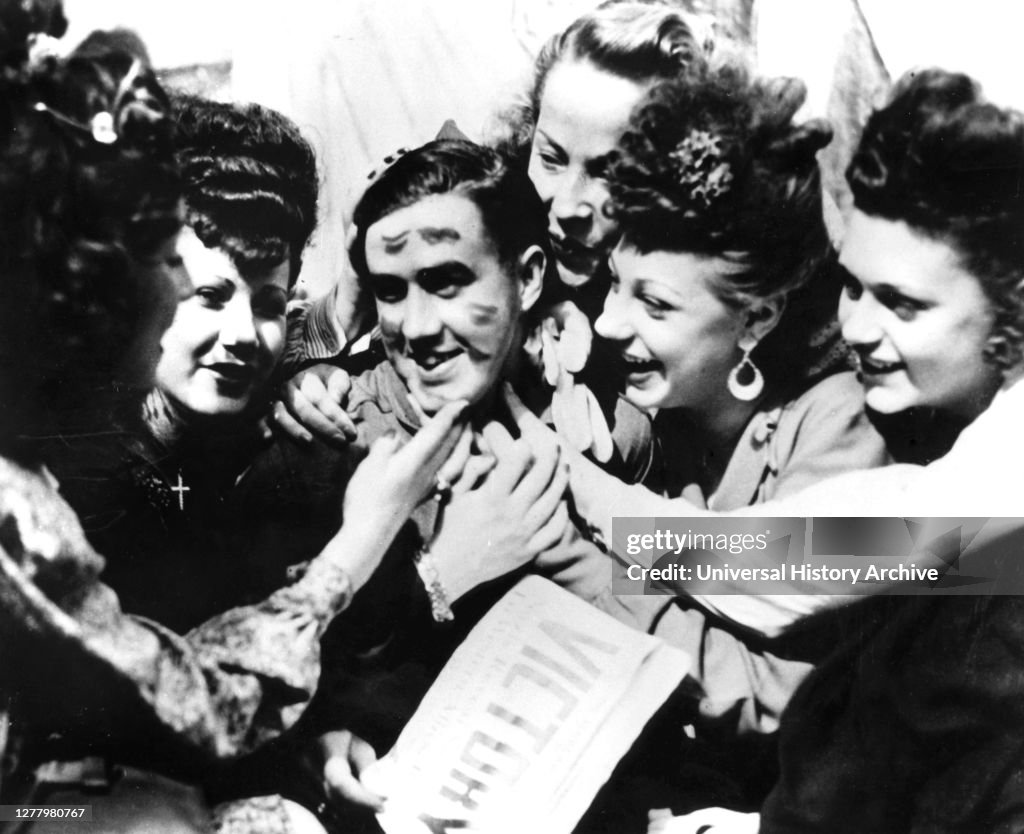 VE Day celebrations, Paris, 8 May 1945