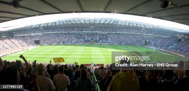 Hampden Park is full to capacity for the World Cup qualifier with Italy.