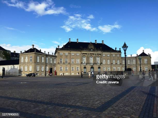 amalienborg castle in denmark - amalienborg palace stock pictures, royalty-free photos & images