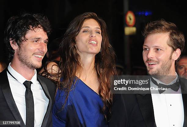 Jeremie Elkaim, Maiwenn Le Besco, Nicolas Duvauchelle attends the "Polisse" Premiere during the 64th Annual Cannes Film Festival at the Palais des...