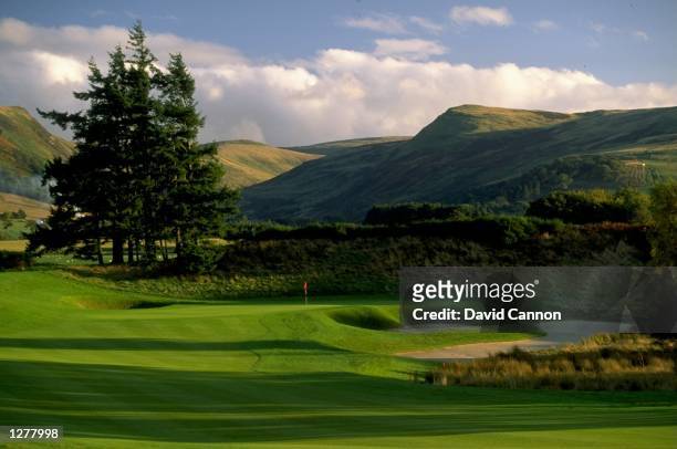 General view of the 1st hole par 4 on the Kings Course at The Gleneagles Hotel in Gleneagles, Scotland. \ Mandatory Credit: David Cannon /Allsport