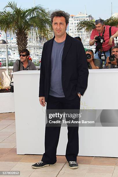 Director Paolo Sorrentino attends the "This Must Be The Place" Photocall during the 64th Cannes Film Festival at the Palais des Festivals on May 20,...