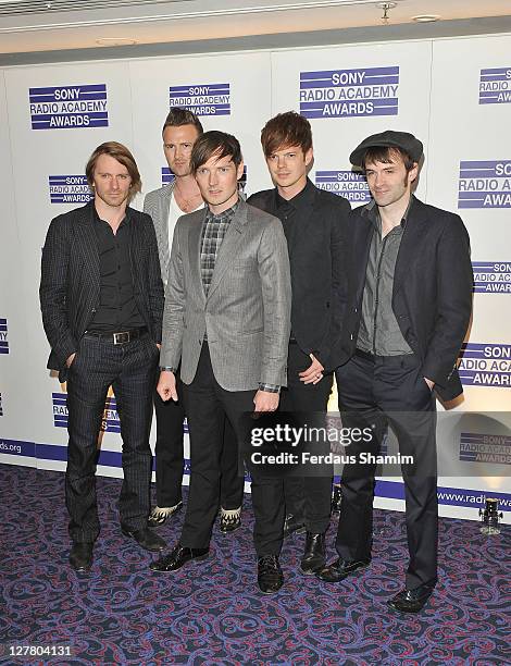 The Feeling is seen at the Sony Radio Academy Awards at The Grosvenor House Hotel on May 9, 2011 in London, England.