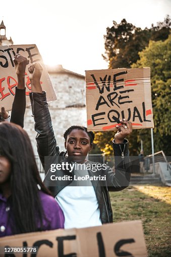 People united against racism. Anti-Racism protest People united against racism. Anti-Racism protest