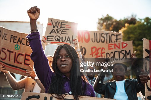 People united against racism. Anti-Racism protest People united against racism. Anti-Racism protest
