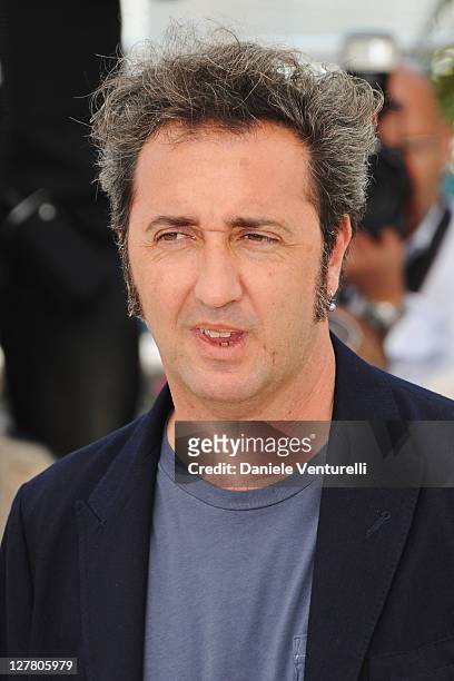 Director Paolo Sorrentino attends the "This Must Be The Place" Photocall during the 64th Cannes Film Festival at the Palais des Festivals on May 20,...