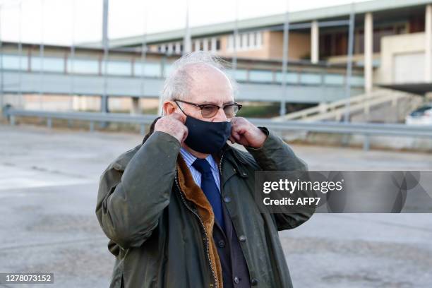 Rodrigo Rato is released from Soto del Real prison in the third degree after Bankia's acquittal for the case of the "black cards", on October 02 in...