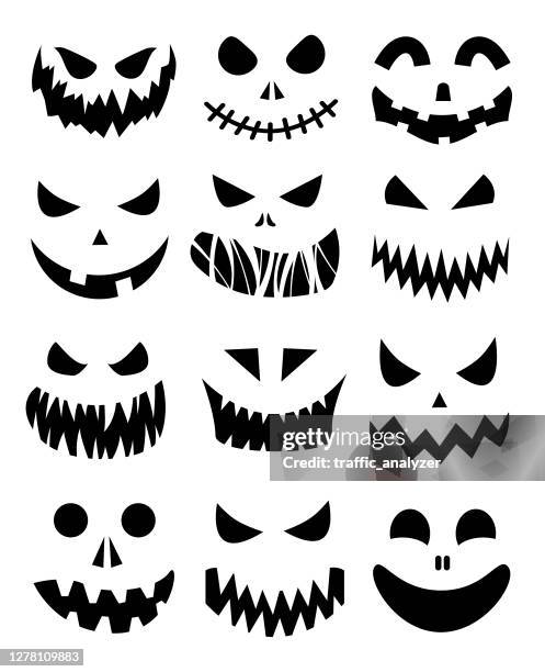 ilustrações de stock, clip art, desenhos animados e ícones de jack o lanterns - rosto antropomórfico