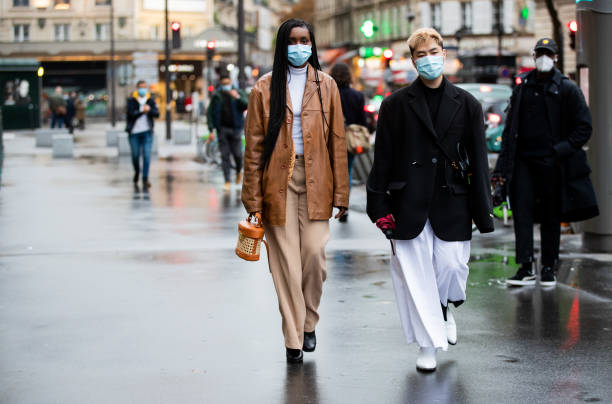 FRA: Street Style At Paris Fashion Week - Womenswear Spring Summer 2021 : Day Five