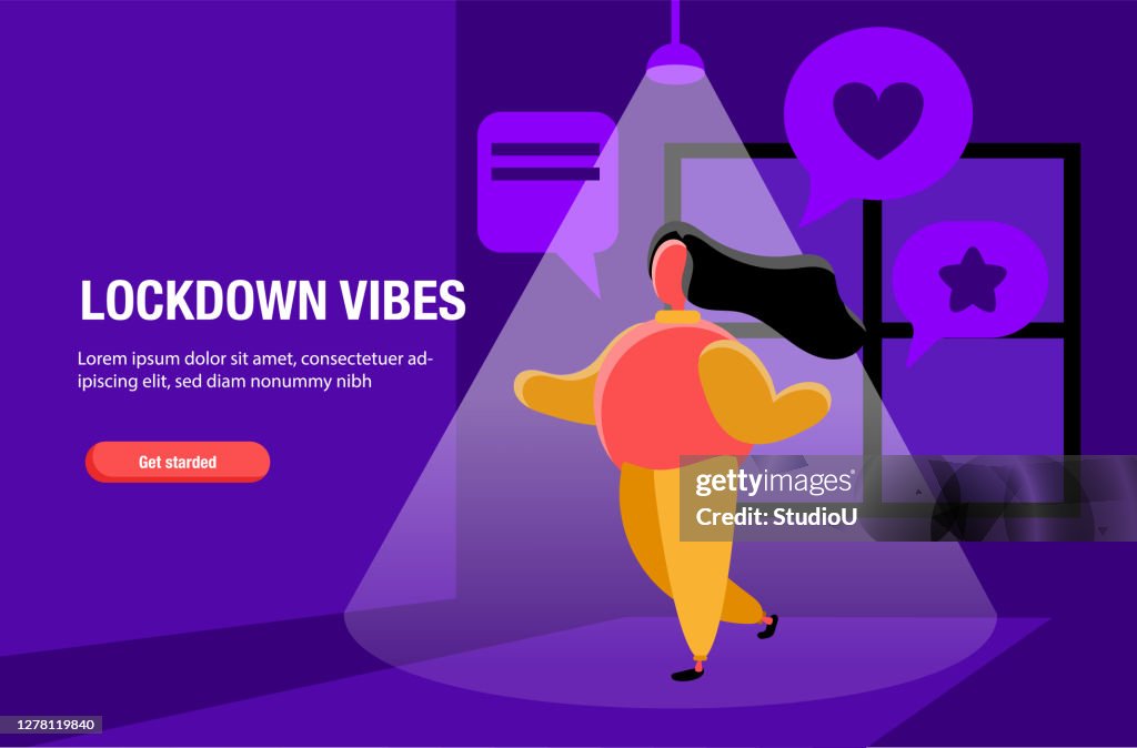 Lockdown Vibes Illustration Landing Page Design