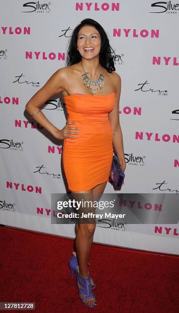 Tinsel Korey arrives at NYLON Magazine's 12th Anniversary Issue Party With The Cast of Sucker Punch at Tru Hollywood on March 24, 2011 in Hollywood,...