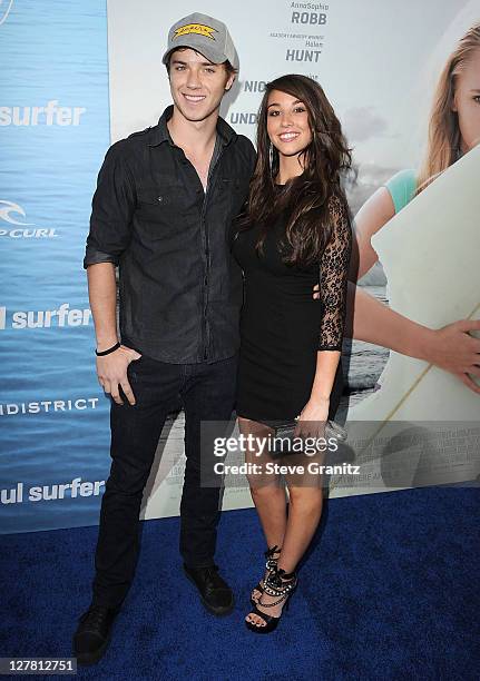 Actor Jeremy Sumpter attends the "Soul Surfer" Los Angeles Premiere at ArcLight Cinemas on March 30, 2011 in Hollywood, California.