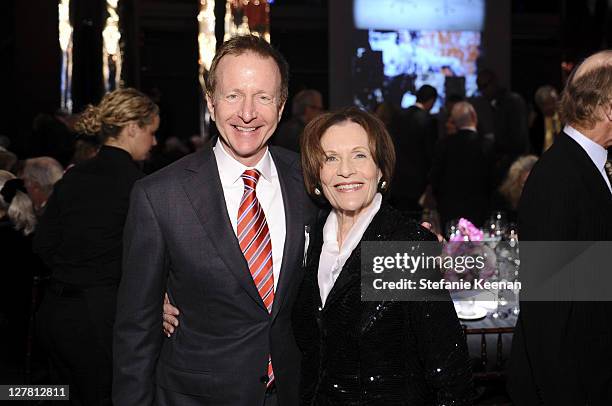 Austin Brunton and Edythe Broad attend 2011 REDCAT Gala Honoring Eli & Edythe Broad and Apichatpong Weerasethakul at REDCAT on March 19, 2011 in Los...