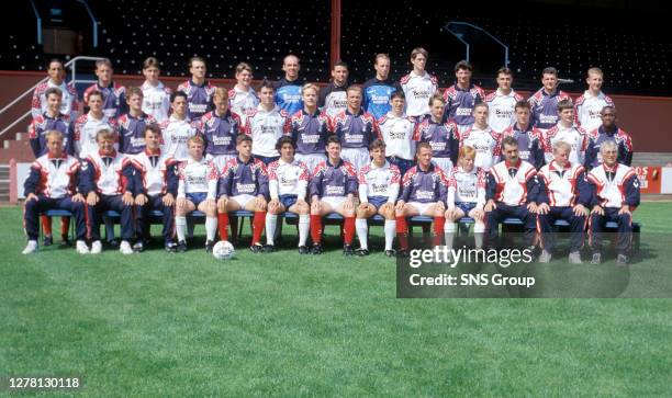 Falkirk Team.Back row : Martin Mooney, Alex Taylor, Kevin Pettigrew, Paul Rutherford, Ian Irvine, Ian Westwater, James Maloney, Gordon McDougall,...