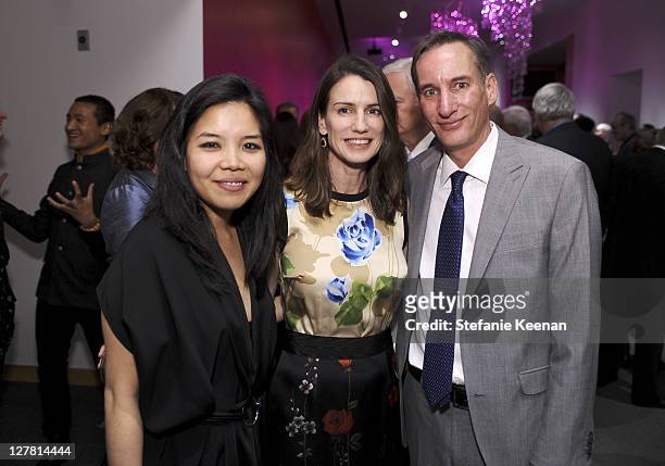 Clara Kim, Catharine Soros and Mark Murph attend 2011 REDCAT Gala Honoring Eli & Edythe Broad and Apichatpong Weerasethakul at REDCAT on March 19,...