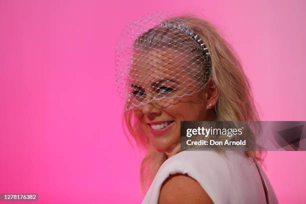 Samantha Armytage attends the Everest Carnival Fashion Lunch on TAB Epsom Day at Royal Randwick Racecourse on October 03, 2020 in Sydney, Australia.