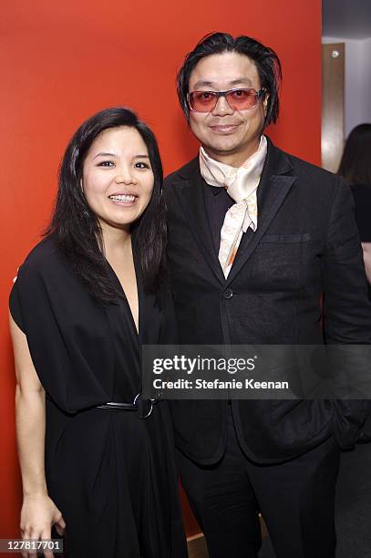 Clara Kim and Rirkrit Tiravanija attend 2011 REDCAT Gala Honoring Eli & Edythe Broad and Apichatpong Weerasethakul at REDCAT on March 19, 2011 in Los...