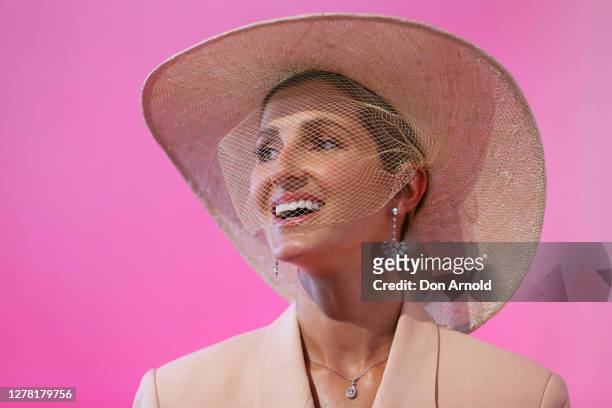 Kate Waterhouse attends the Everest Carnival Fashion Lunch on TAB Epsom Day at Royal Randwick Racecourse on October 03, 2020 in Sydney, Australia.