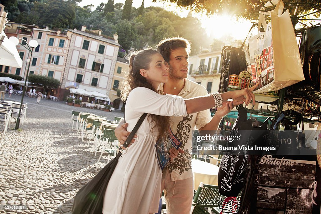 Young couple on vacation in Portofino