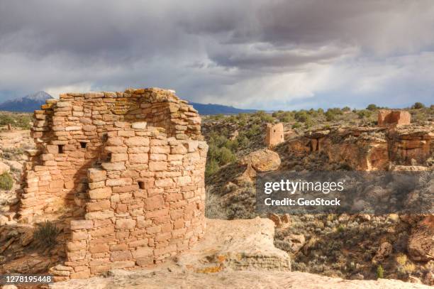 prehistoric pueblo village at hovenweep - nationalmonument bildbanksfoton och bilder