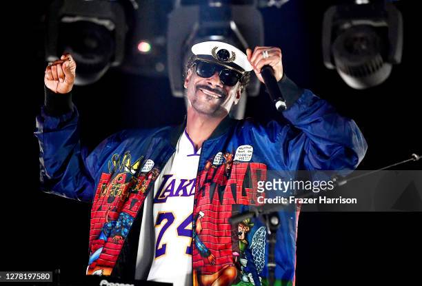 Snoopadelic performs onstage during the 'Concerts in Your Car's' drive-in concert at Ventura County Fairgrounds and Event Center on October 02, 2020...
