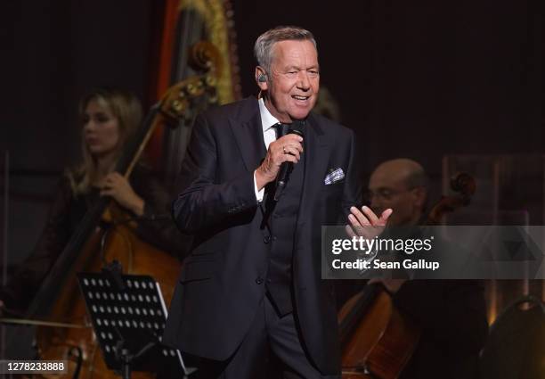 Roland Kaiser performs at the official commemoration event on the 30th anniversary of German reunification on October 03, 2020 in Potsdam, Germany....