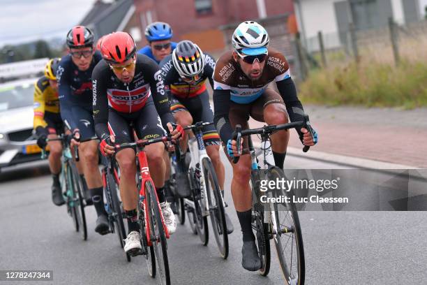 Brian Van Goethem of The Netherlands and Team Lotto Soudal / Christian Knees of Germany and Team INEOS Grenadiers / Julien Duval of France and Team...