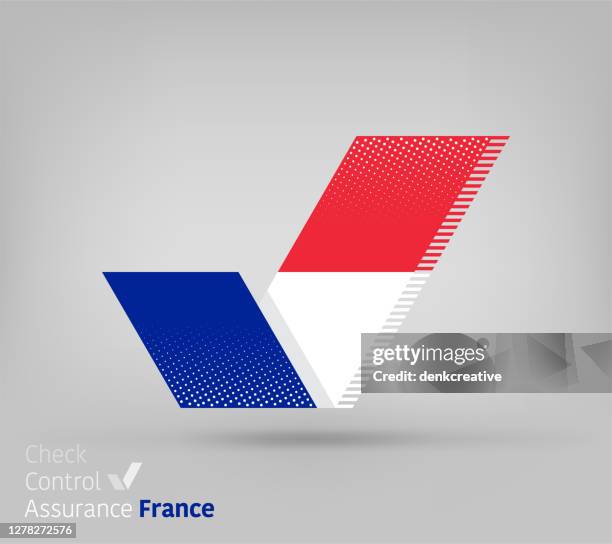 france flag for controlling & ensuring - french elections stock illustrations