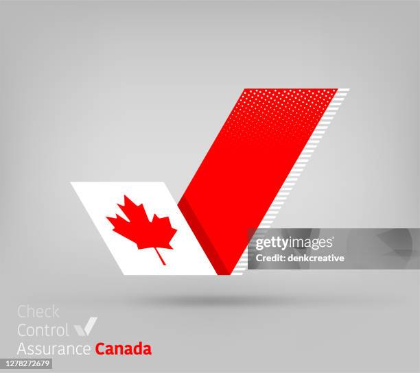 canada flag for controlling & ensuring - canadian legislation stock illustrations