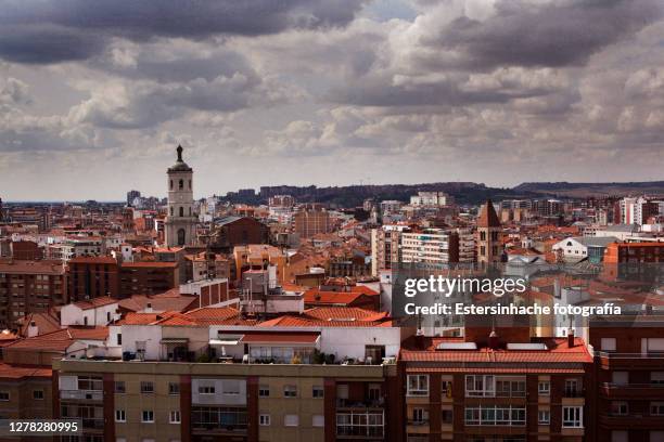 beautiful landscape of the city center of valladolid - valladolid province stock pictures, royalty-free photos & images