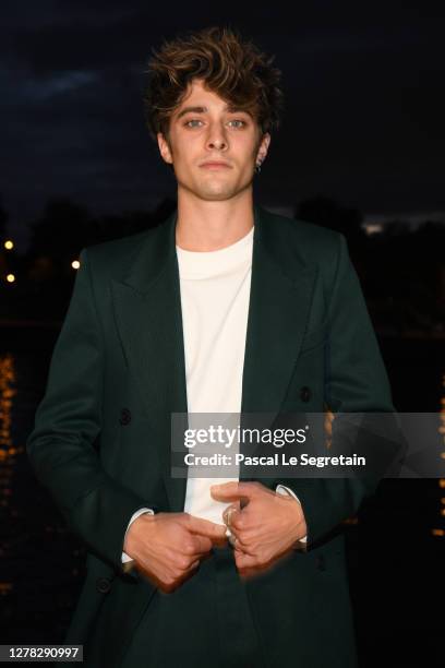 Maxence Danet Fauvel attends the Ami Alexandre Mattiussi Womenswear Spring/Summer 2021 show as part of Paris Fashion Week on October 03, 2020 in...