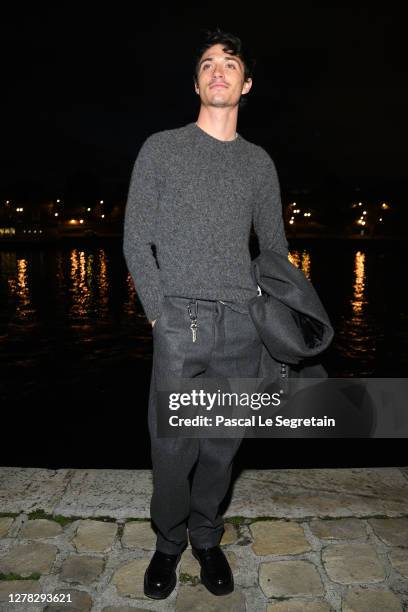 Jacob Bixenman attends the Ami Alexandre Mattiussi Womenswear Spring/Summer 2021 show as part of Paris Fashion Week on October 03, 2020 in Paris,...