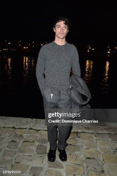 Jacob Bixenman attends the Ami Alexandre Mattiussi Womenswear Spring/Summer 2021 show as part of Paris Fashion Week on October 03, 2020 in Paris,...