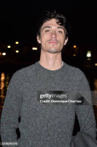 Jacob Bixenman attends the Ami Alexandre Mattiussi Womenswear Spring/Summer 2021 show as part of Paris Fashion Week on October 03, 2020 in Paris,...