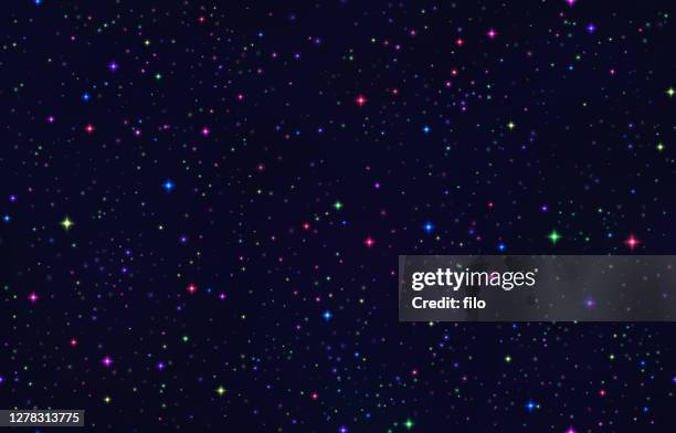 colorful space stars background - galaxy stock illustrations