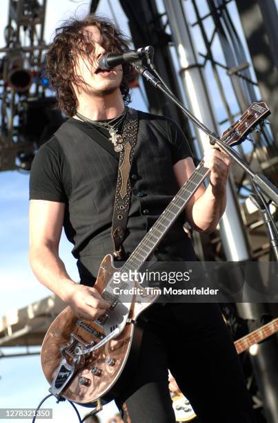 Jack White of The Raconteurs performs during the Vegoose Music Festival at Sam Boyd stadium on October 28, 2006 in Las Vegas, Nevada.